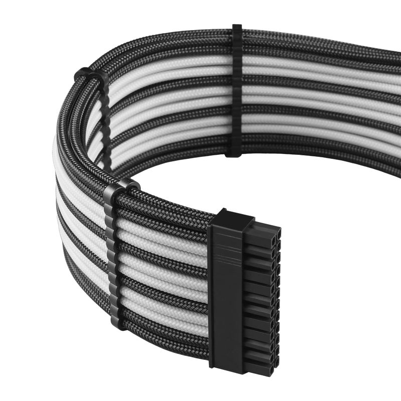CableMod Pro ModMesh Sleeved Cable Extension Kit (Black + White) - Image 3